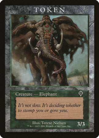 Elephant Token (Invasion) [Magic Player Rewards 2001] | Good Games North