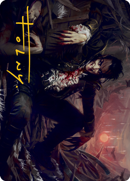 Arrogant Outlaw Art Card (Gold-Stamped Signature) [Innistrad: Midnight Hunt Art Series] | Good Games North