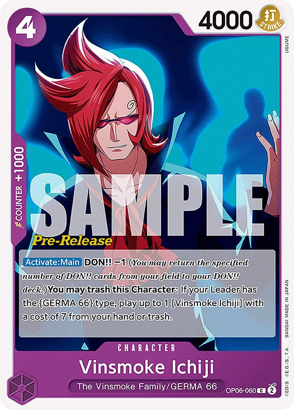 Vinsmoke Ichiji [Wings of the Captain Pre-Release Cards] | Good Games North