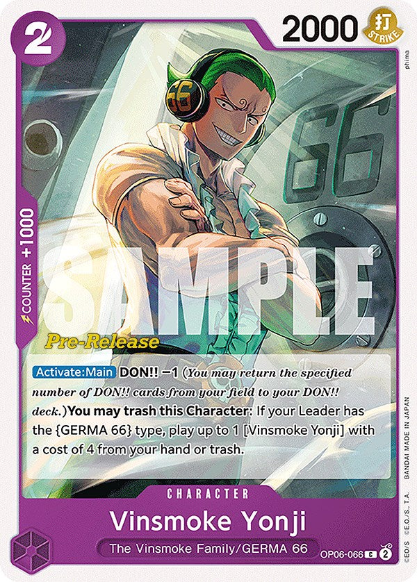 Vinsmoke Yonji [Wings of the Captain Pre-Release Cards] | Good Games North