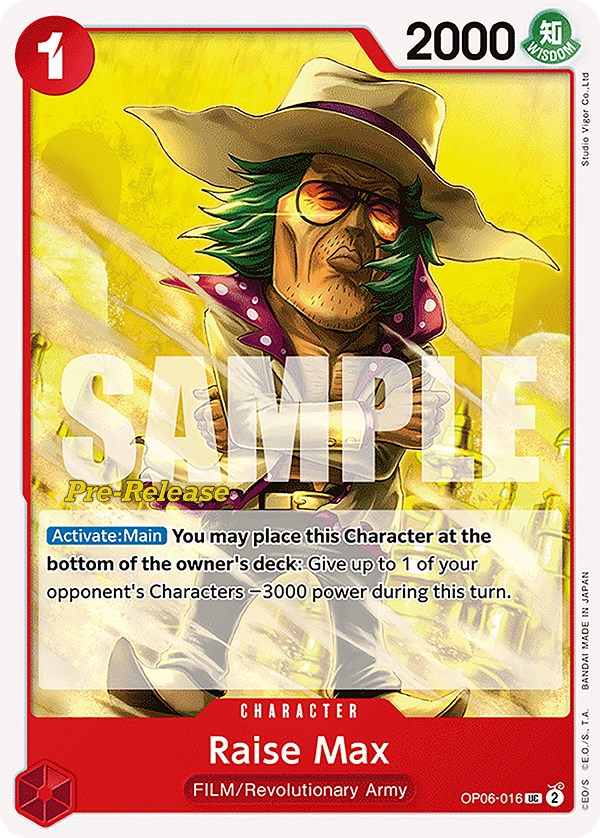 Raise Max [Wings of the Captain Pre-Release Cards] | Good Games North