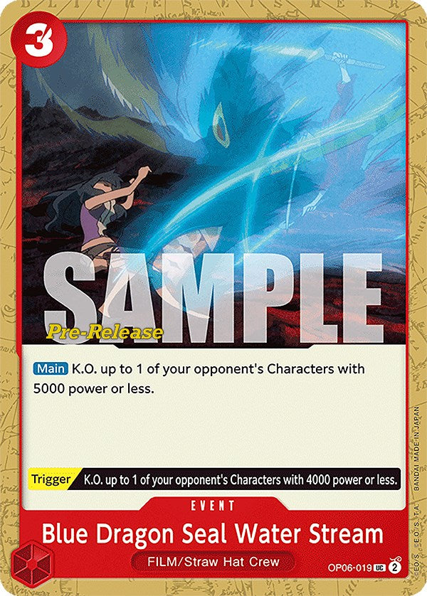Blue Dragon Seal Water Stream [Wings of the Captain Pre-Release Cards] | Good Games North