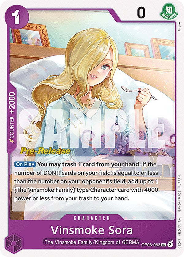 Vinsmoke Sora [Wings of the Captain Pre-Release Cards] | Good Games North