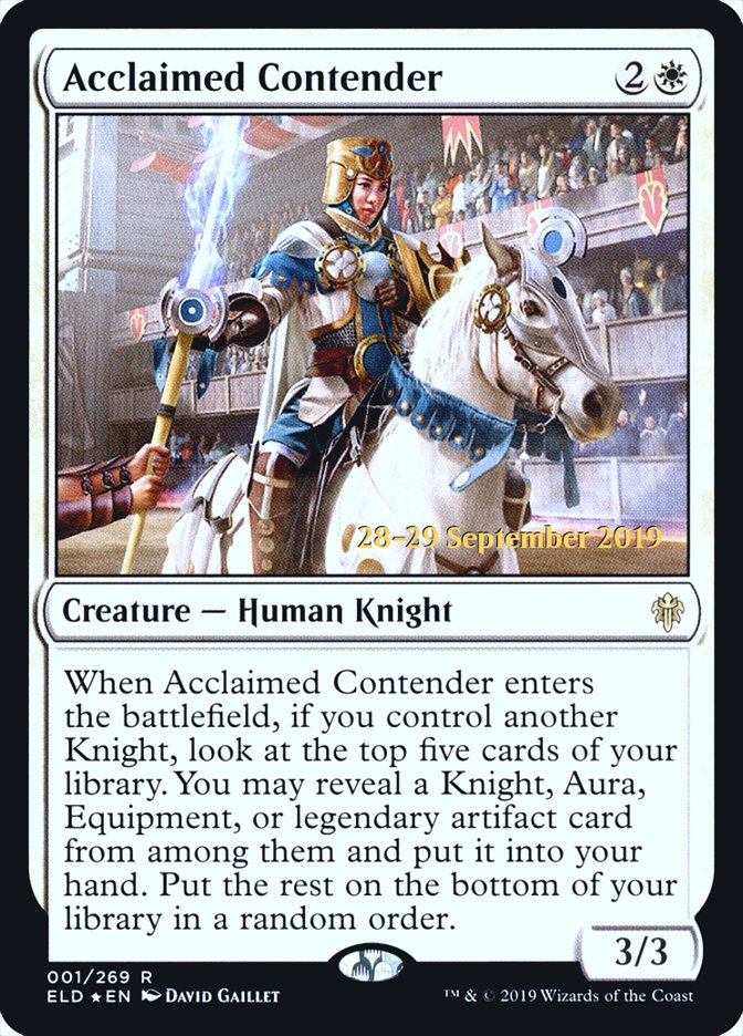 Acclaimed Contender  [Throne of Eldraine Prerelease Promos] | Good Games North