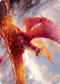 Goldspan Dragon Art Card (Gold-Stamped Signature) [Kaldheim: Art Series] | Good Games North