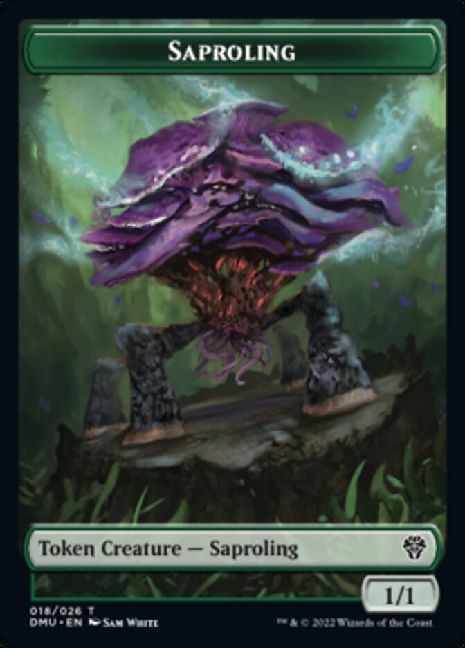 Saproling // Elemental Double-sided Token [Dominaria United Tokens] | Good Games North