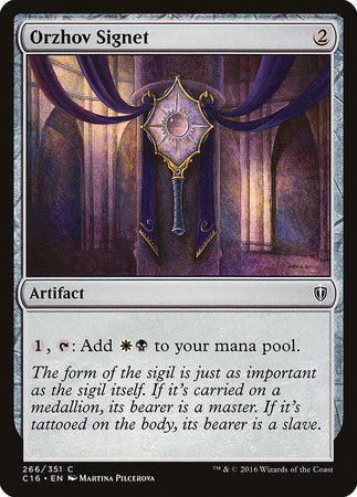 Orzhov Signet [Commander 2016] | Good Games North