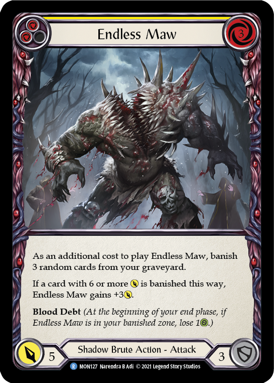 Endless Maw (Yellow) [MON127-RF] 1st Edition Rainbow Foil | Good Games North