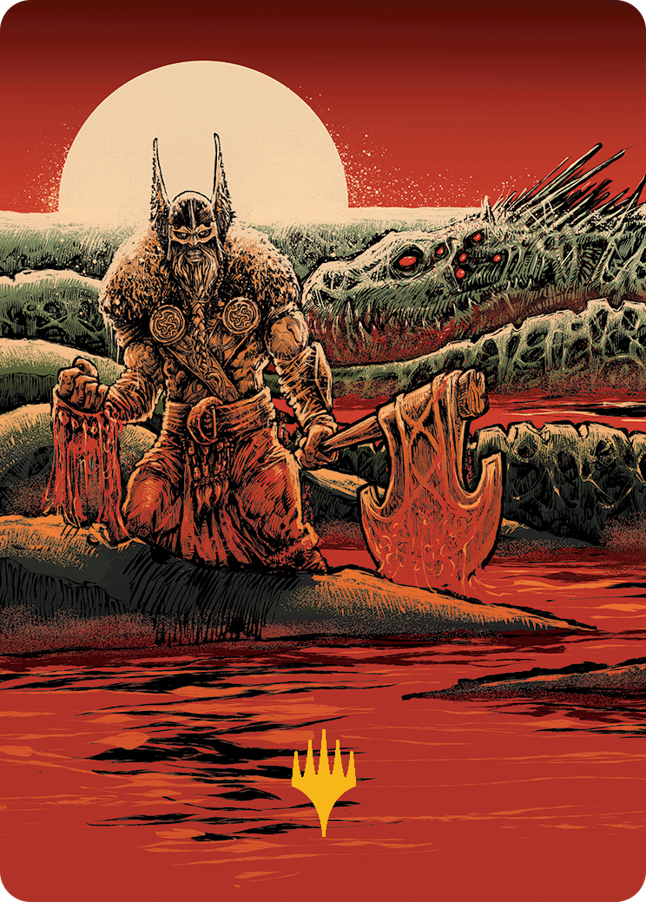 Fynn, the Fangbearer Art Card (Gold-Stamped Signature) [March of the Machine Art Series] | Good Games North