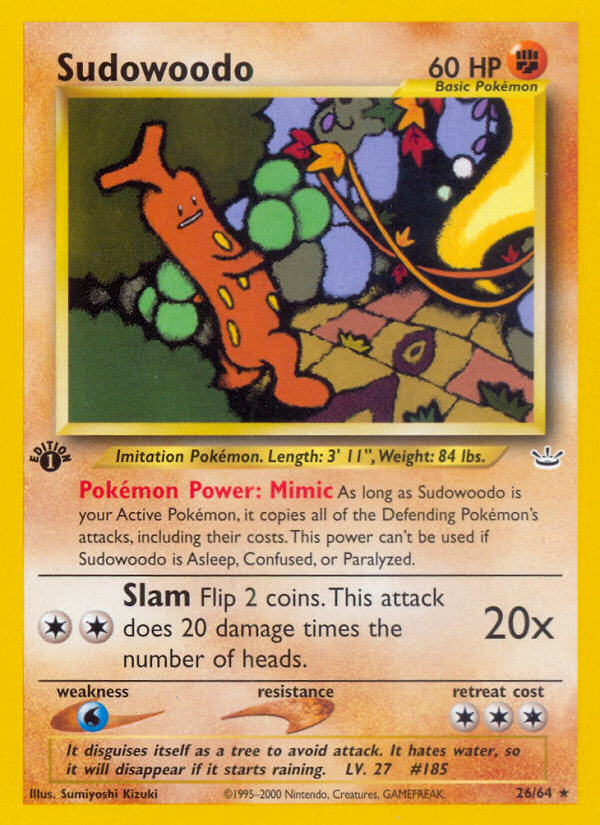 Sudowoodo (26/64) [Neo Revelation 1st Edition] | Good Games North