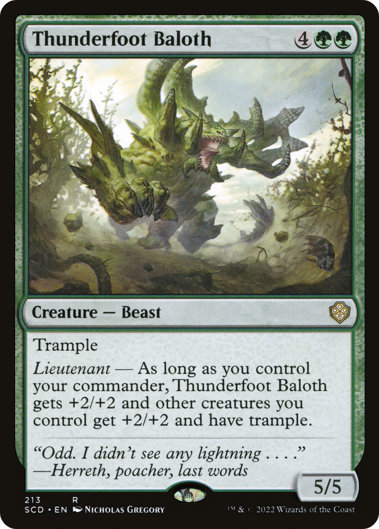 Thunderfoot Baloth [Starter Commander Decks] | Good Games North