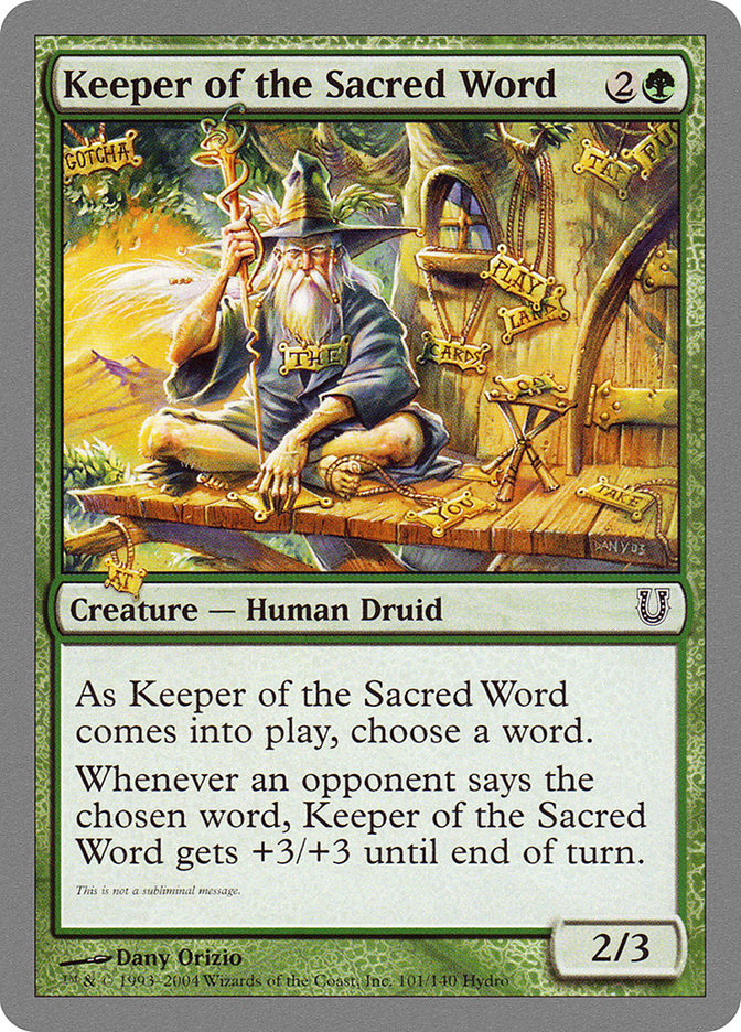 Keeper of the Sacred Word [Unhinged] | Good Games North