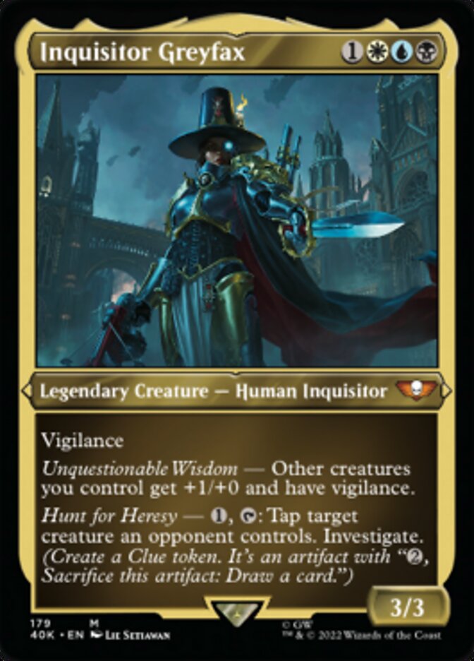 Inquisitor Greyfax (Display Commander) (Surge Foil) [Universes Beyond: Warhammer 40,000] | Good Games North
