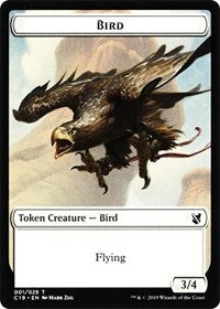 Bird (001) // Sculpture Double-sided Token [Commander 2019 Tokens] | Good Games North