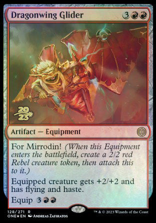 Dragonwing Glider [Phyrexia: All Will Be One Prerelease Promos] | Good Games North