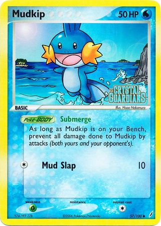 Mudkip (57/100) (Stamped) [EX: Crystal Guardians] | Good Games North