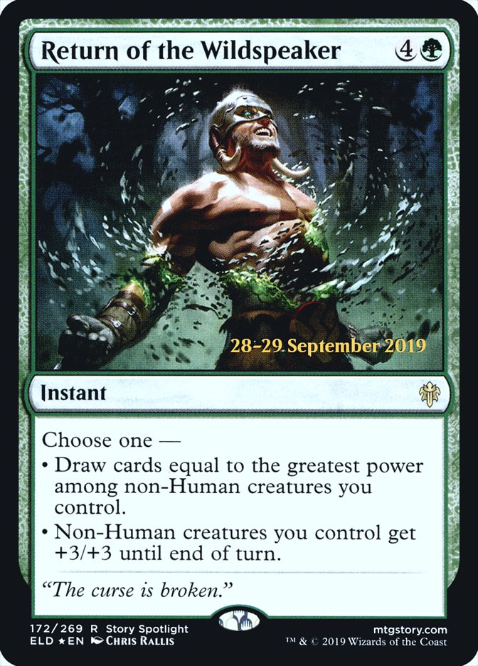 Return of the Wildspeaker  [Throne of Eldraine Prerelease Promos] | Good Games North