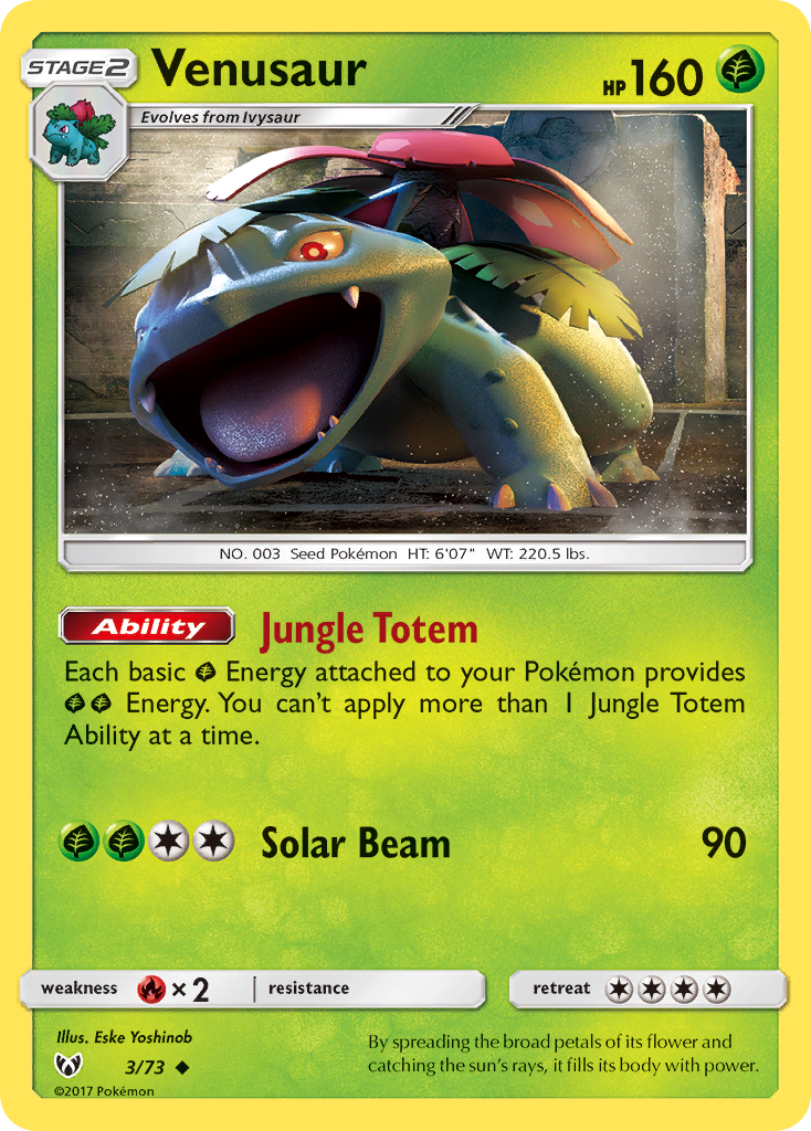 Venusaur (3/73) [Sun & Moon: Shining Legends] | Good Games North