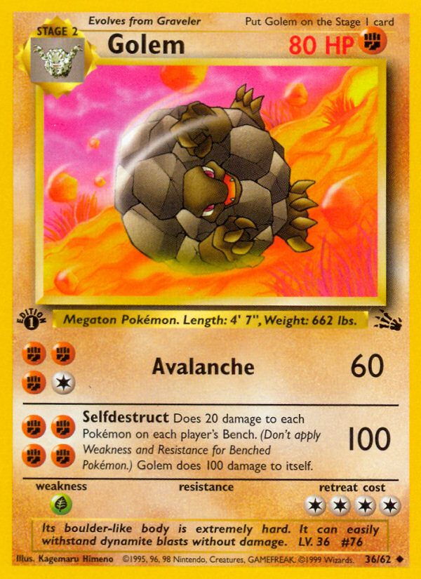 Golem (36/62) [Fossil 1st Edition] | Good Games North
