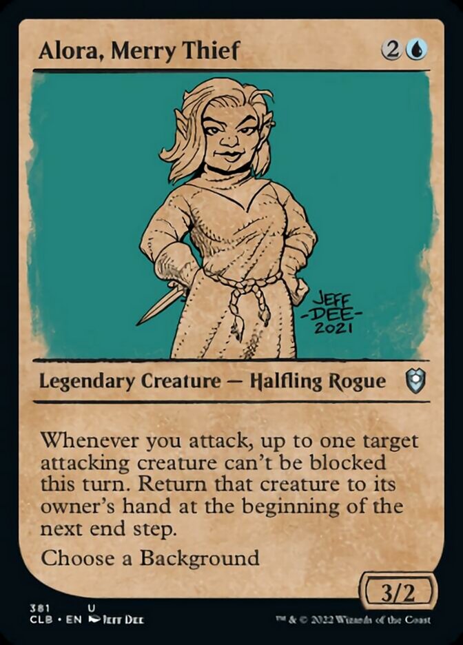 Alora, Merry Thief (Showcase) [Commander Legends: Battle for Baldur's Gate] | Good Games North