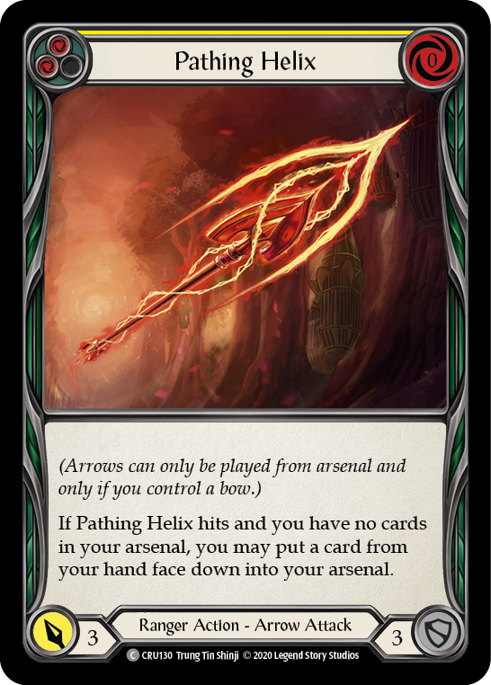 Pathing Helix (Yellow) [CRU130] 1st Edition Rainbow Foil | Good Games North