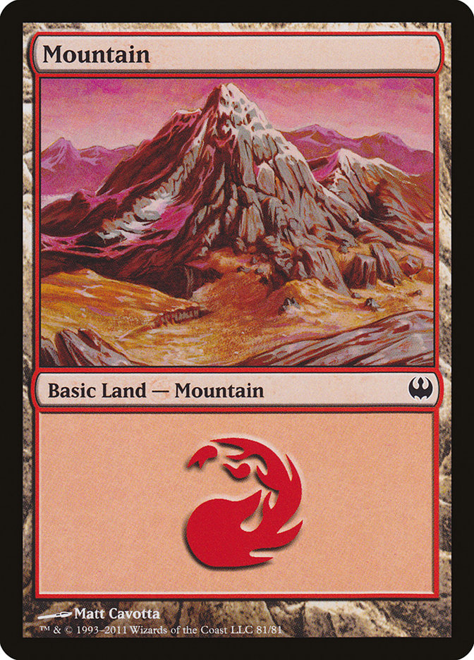 Mountain (81) [Duel Decks: Knights vs. Dragons] | Good Games North