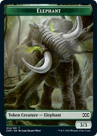 Elephant // Tuktuk the Returned Double-sided Token [Double Masters Tokens] | Good Games North