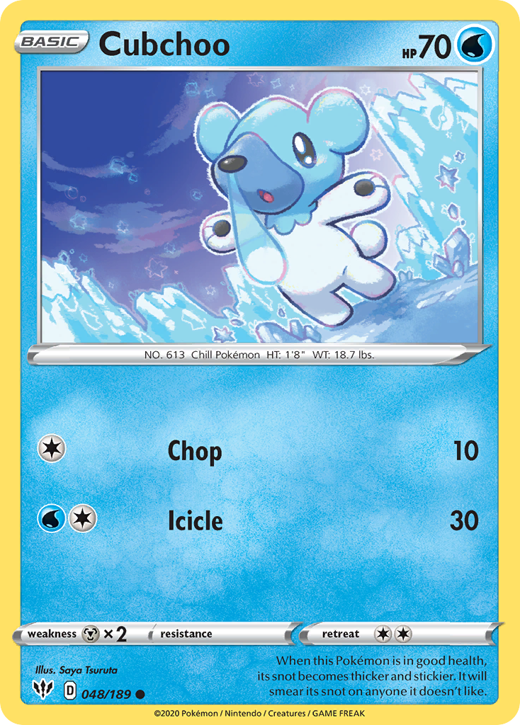 Cubchoo (048/189) [Sword & Shield: Darkness Ablaze] | Good Games North