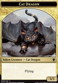 Cat Dragon (009) // Dragon (006) Double-sided Token [Commander 2017 Tokens] | Good Games North