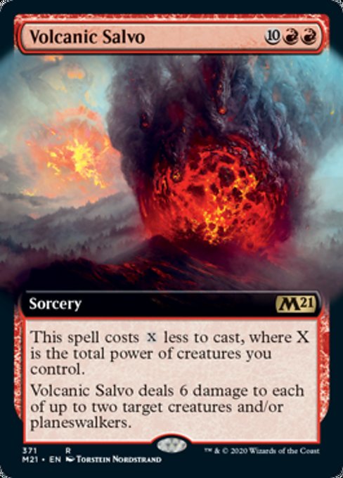 Volcanic Salvo (Extended Art) [Core Set 2021] | Good Games North