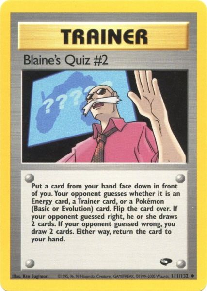 Blaine's Quiz #2 (111/132) [Gym Challenge Unlimited] | Good Games North