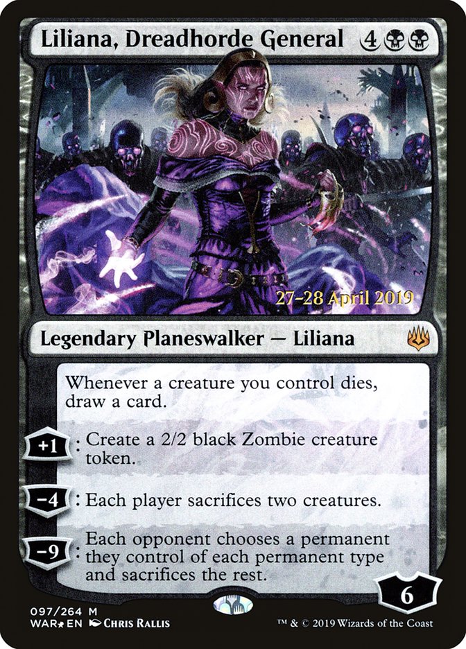 Liliana, Dreadhorde General  [War of the Spark Prerelease Promos] | Good Games North