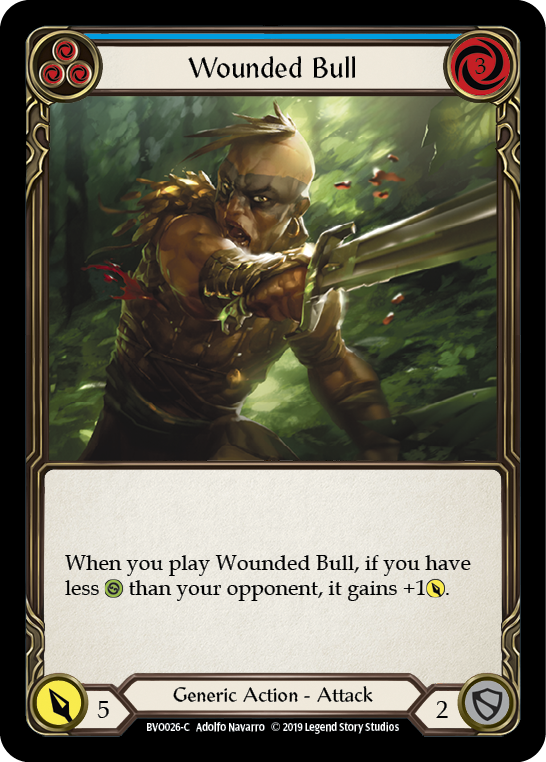 Wounded Bull (Blue) [BVO026-C] 1st Edition Normal | Good Games North