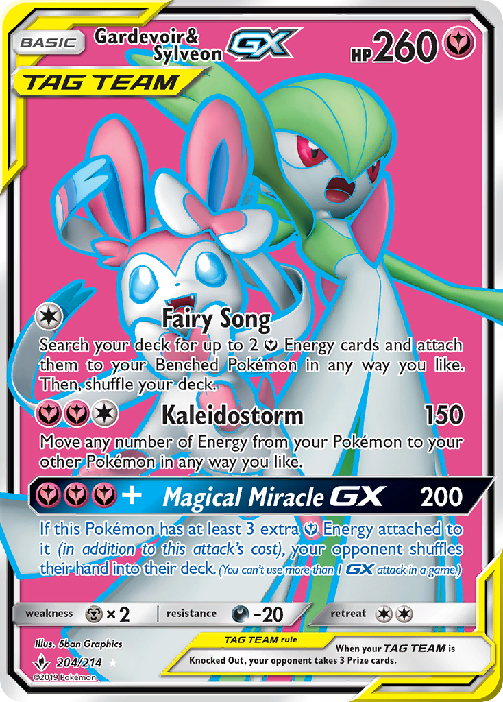 Gardevoir & Sylveon GX (204/214) [Sun & Moon: Unbroken Bonds] | Good Games North