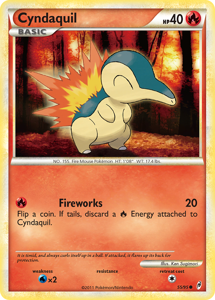 Cyndaquil (55/95) [HeartGold & SoulSilver: Call of Legends] | Good Games North