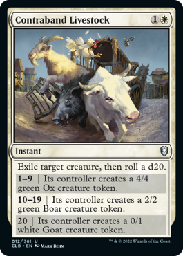 Contraband Livestock [Commander Legends: Battle for Baldur's Gate] | Good Games North