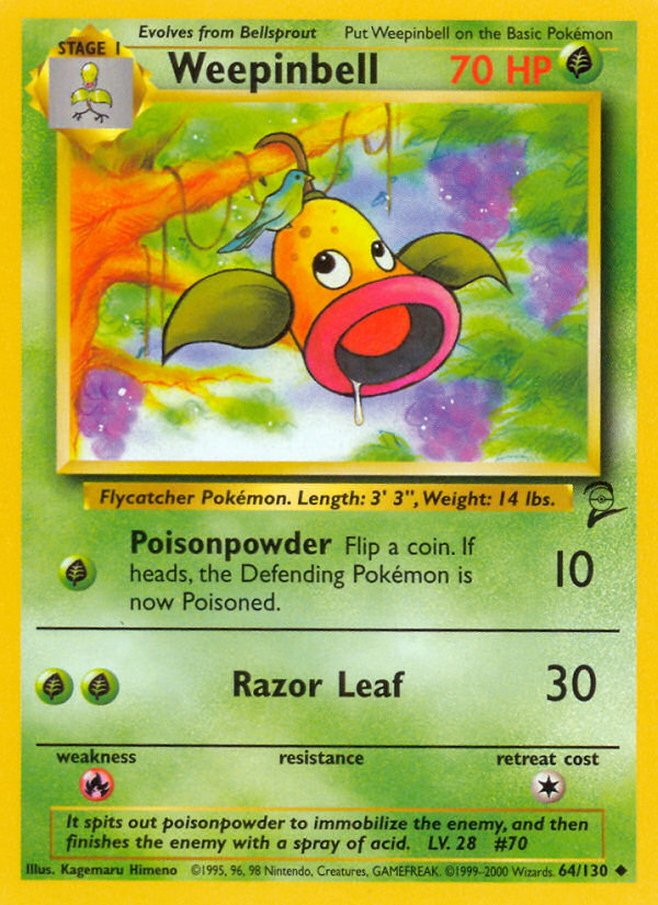 Weepinbell (64/130) [Base Set 2] | Good Games North