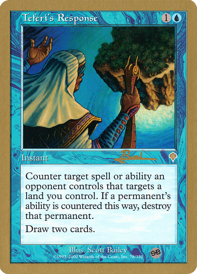Teferi's Response (Antoine Ruel) (SB) [World Championship Decks 2001] | Good Games North