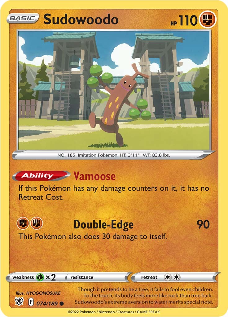 Sudowoodo (074/189) [Sword & Shield: Astral Radiance] | Good Games North