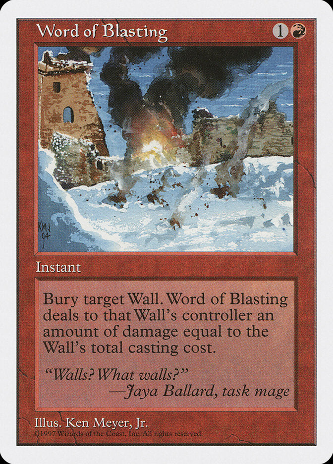 Word of Blasting [Fifth Edition] | Good Games North