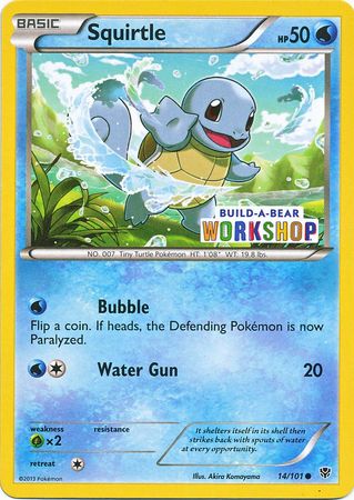 Squirtle (14/101) (Build A Bear Workshop Exclusive) [Black & White: Plasma Blast] | Good Games North