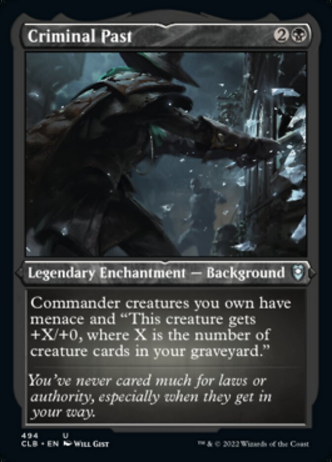 Criminal Past (Foil Etched) [Commander Legends: Battle for Baldur's Gate] | Good Games North