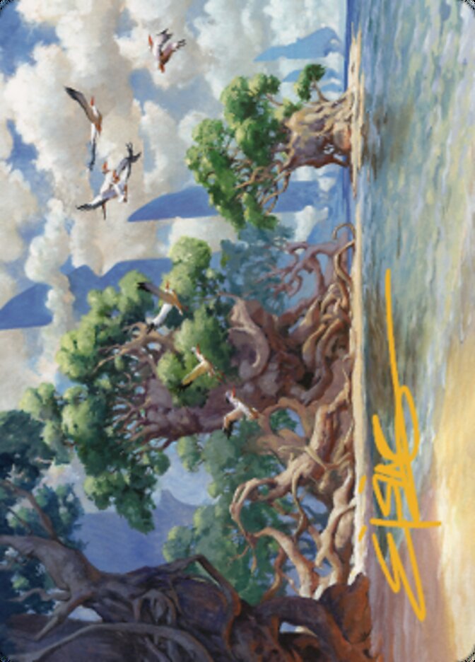 Yavimaya Coast Art Card (Gold-Stamped Signature) [Dominaria United Art Series] | Good Games North