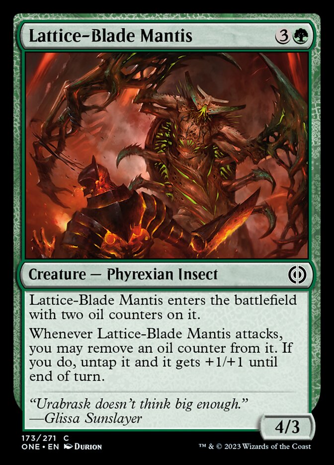 Lattice-Blade Mantis [Phyrexia: All Will Be One] | Good Games North