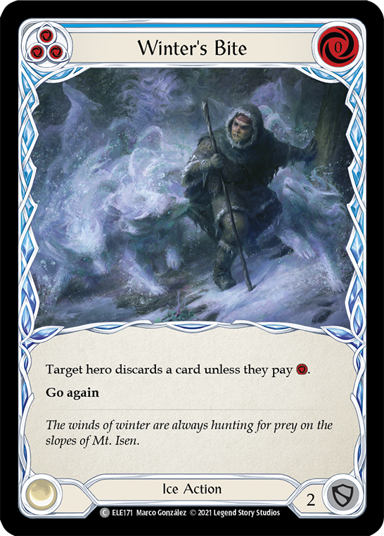 Winter's Bite (Blue) [ELE171] (Tales of Aria)  1st Edition Rainbow Foil | Good Games North