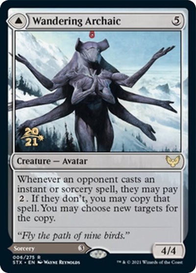 Wandering Archaic // Explore the Vastlands [Strixhaven: School of Mages Prerelease Promos] | Good Games North