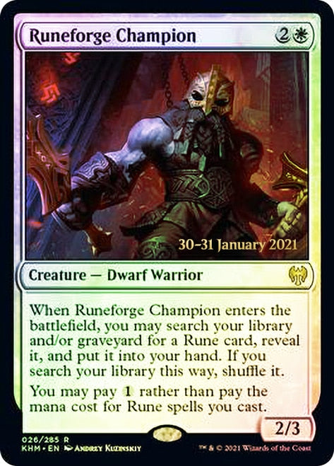 Runeforge Champion  [Kaldheim Prerelease Promos] | Good Games North