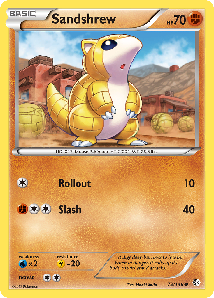 Sandshrew (78/149) [Black & White: Boundaries Crossed] | Good Games North