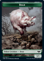 Blood // Boar Double-sided Token [Innistrad: Crimson Vow Tokens] | Good Games North