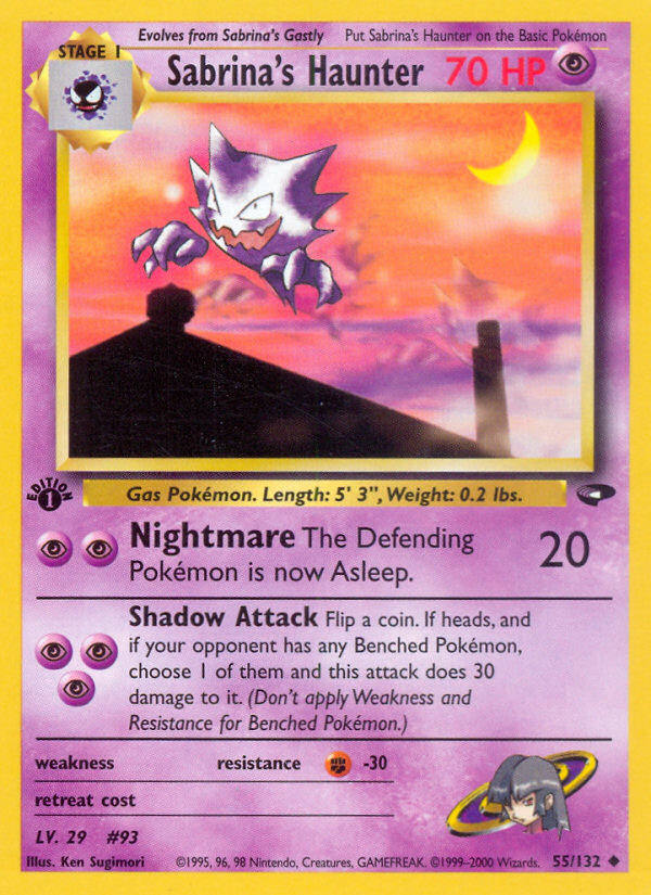 Sabrina's Haunter (55/132) [Gym Challenge 1st Edition] | Good Games North